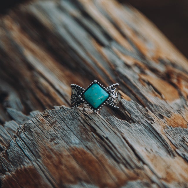 【超ポイントバック祭】 CALIFOLKS Horseshoe Ring（CALIFOLKS Turquoise Inlay アクセサリー