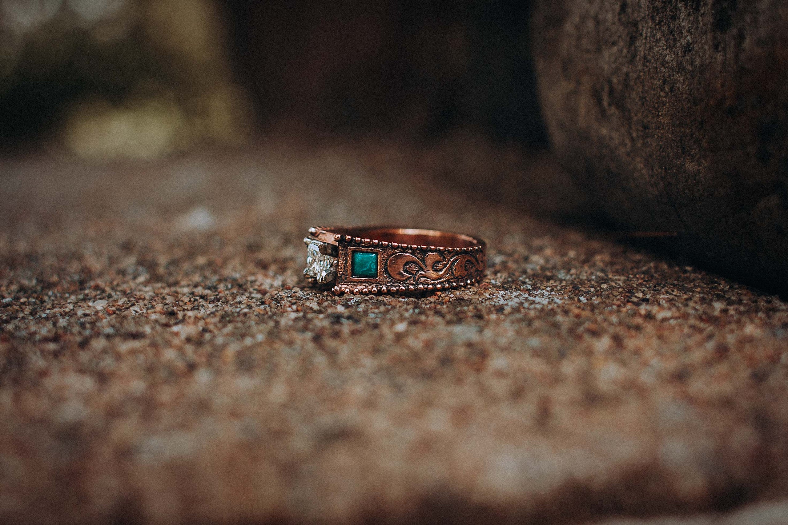 Western engagement rings best sale with turquoise
